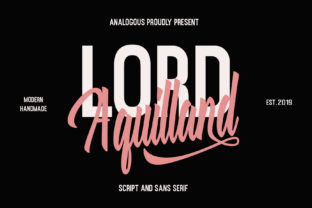 Aquilland: A Modern Script Font for Editorial Design