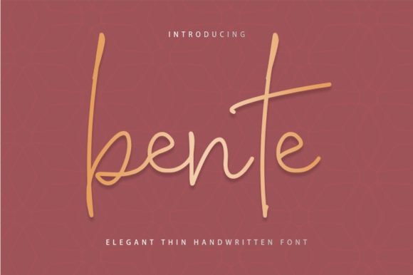 Bente Font: Bold Script for Campaign Clarity