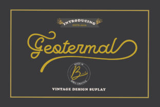 Geotermal Font: A Vintage Script for Handmade Makers