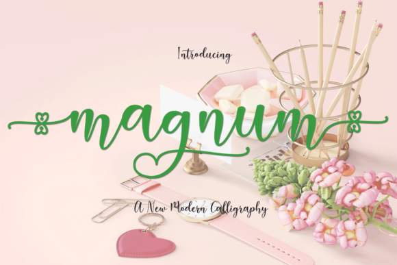 Magnum: A Sweet Script Typeface for Editorial Design