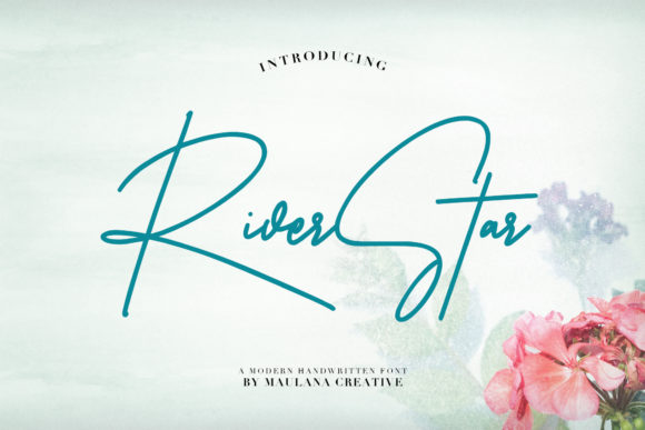 Riverstar Signature Font for Editorial Design